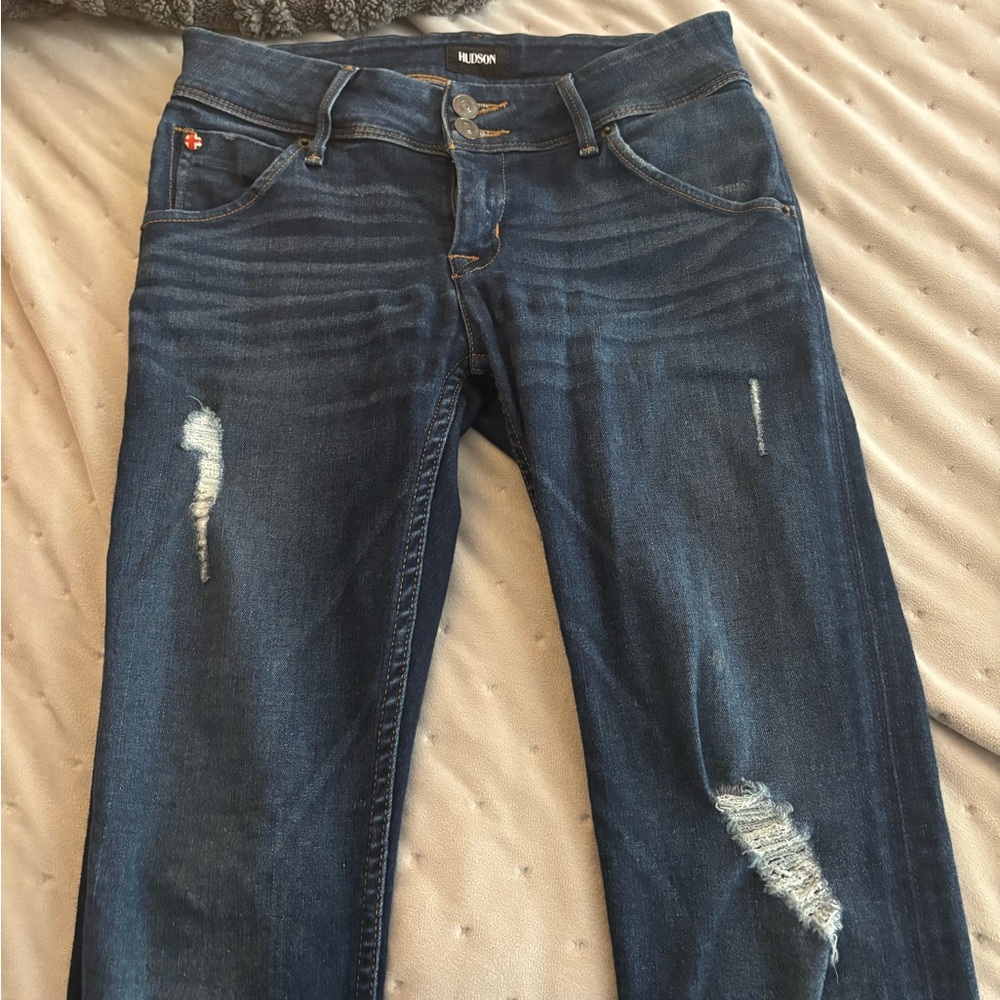Hudson Jeans Women's Blue Distressed Jeans 26